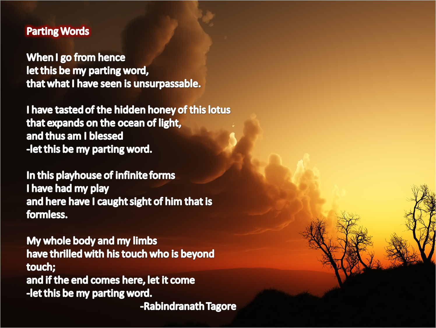 freedom poem by rabindranath tagore